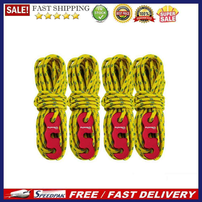 4x Tent Reflective Paracord Cord Lanyard Rope Outdoor Camping Survival Equipm