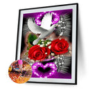 5D DIY Diamond Painting Roses Doves Full Drill Rhinestone Mosaic Art Picture