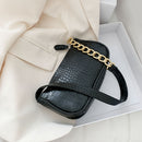 Fashion Alligator Pattern Handbag Solid Women Leather Travel Totes Shoulder Bags