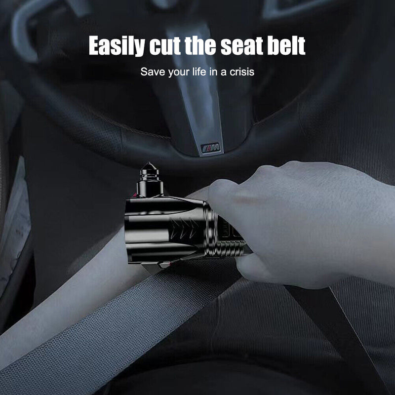 1200mAh 300lm Safety Hammer LED Flash Camping Lights Outdoor Hiking Flashlight