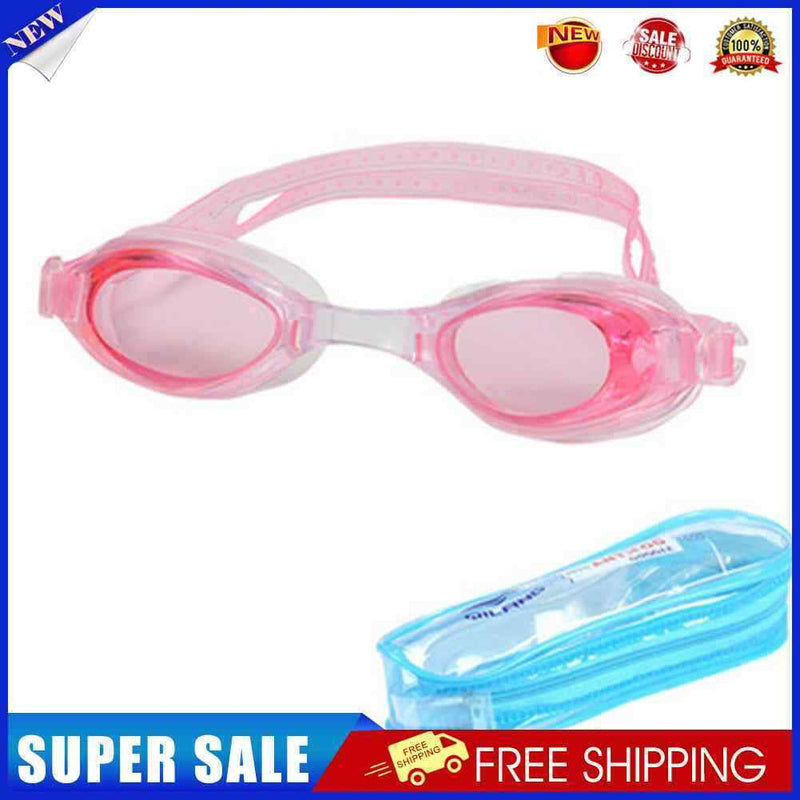 Anti UV Swimming Glasses Adults Kids Water Sport Anti-fog Goggles (Pink)