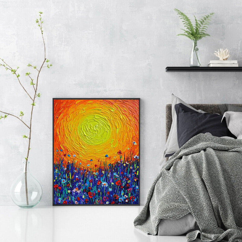 Colorful flowers 40x50cm Oil Paint By Numbers Picture DIY