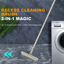 Silicone Ground Brush Light Household Cleaning Brush & Long Handle (Khaki)