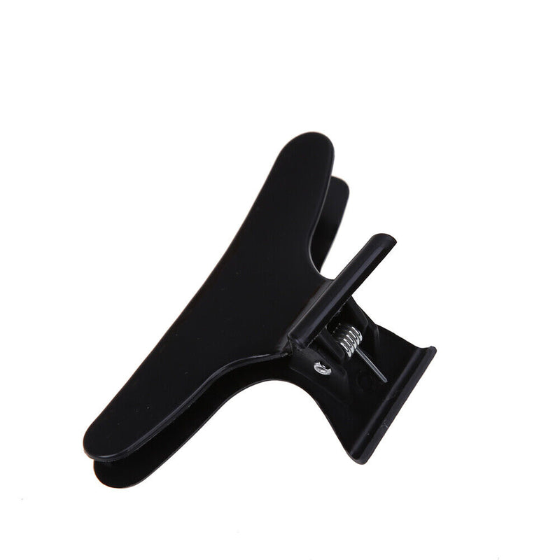 12pcs Salon Hairdressing Clips Black Butterfly Hair Styling Section Clamp