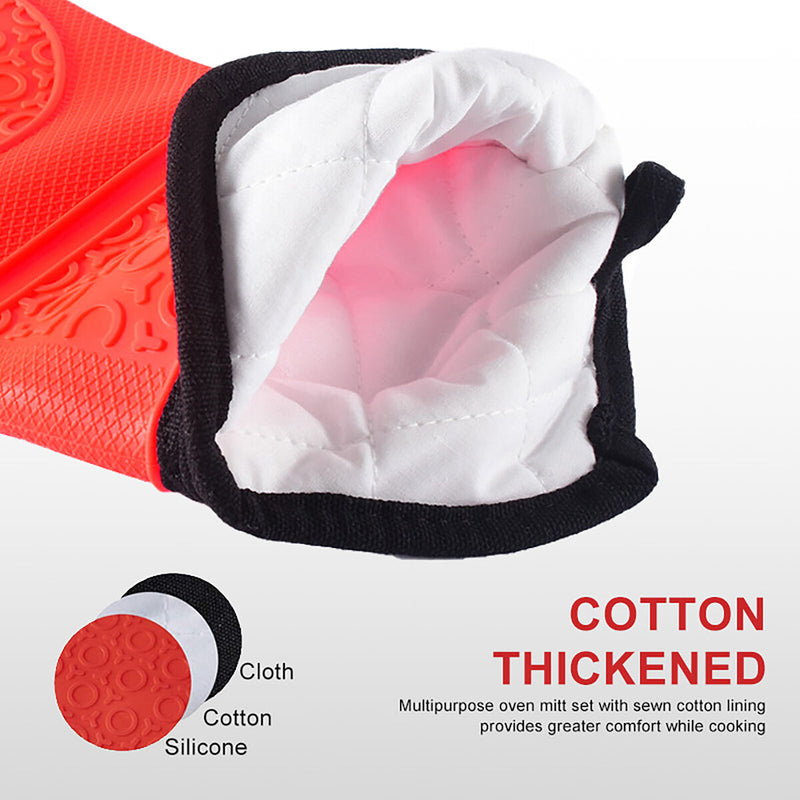 1 Piece Silicone Oven Mitt, Heat Resistant Gloves, Non Slip for Kitchen Baking