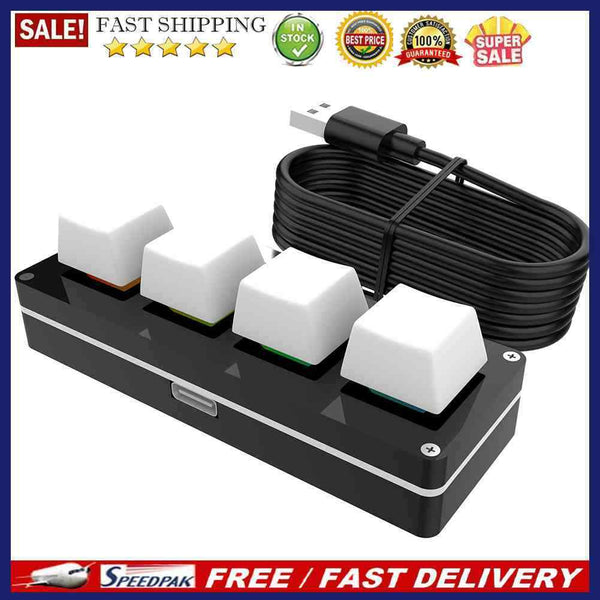 RGB Macro Custom 3 Key / 4 Key Hotswap Mechanical Keyboard for PS Drawing Gaming