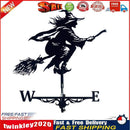 Witch Wind Direction Indicator Garden Metal Stake Weathervane Windmill (A) Newly