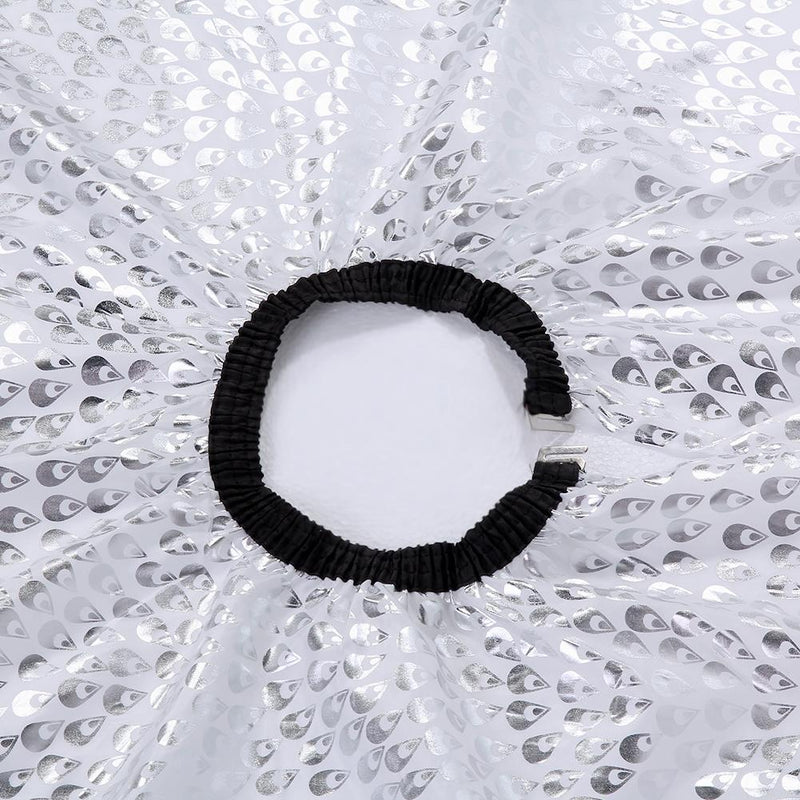 Hair Cut Cover Cloth Feather Pattern Waterproof Hairdresser Cape(White) Newly