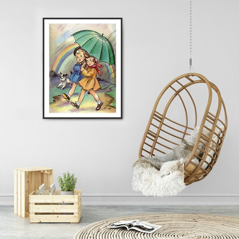 5D Diamond Painting Little Girl Full Round Drill DIY Art Crafts Mosaic Picture