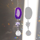 #A Wind Chime Amber Crystal Pendant Hanging Ornaments Jewelry Home Window Decor
