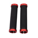 CANSUCC Rubber MTB Bike Handlebar Locking Cover w/ Plug Grip Covers (Red) Newly