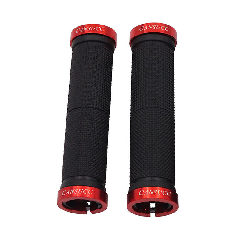 CANSUCC Rubber MTB Bike Handlebar Locking Cover w/ Plug Grip Covers (Red) Newly
