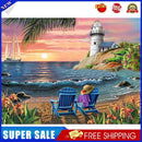 5D DIY Diamond Painting Kits Beach Full Round Drill Wall Decor Art (X448)
