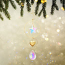 Metal Rainbow Collection Hanging Star Moon Crystal Prisms Home Decor (38) Newly