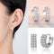 Earrings Double Rows Zircon Ear Stud Shiny Zircon Ear Buckle Ear Piercing