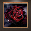 Rose 5D Diamond Painting Rhinestone Embroidery DIY Needlework Gift(Dark Red