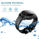 26mm Silicone Strap for Garmin Fenix 7X/6X/5X/5X Plus/3 Sport Watch (Black)