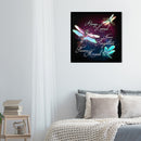 Dragonfly Text Frameless Oil Paint by Numbers Kit Handpainted Picture Art