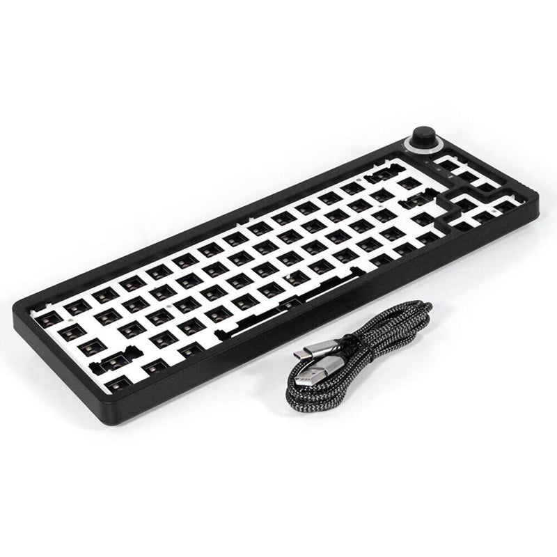 68 Keys RGB 60 Percent NKRO DIY Mechanical Hotswap Keyboard Kits (Black)