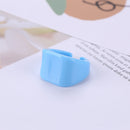 Color Oil Geometric Hand-painted Jelly Open Rings Women Party Jewelry (E) Newly
