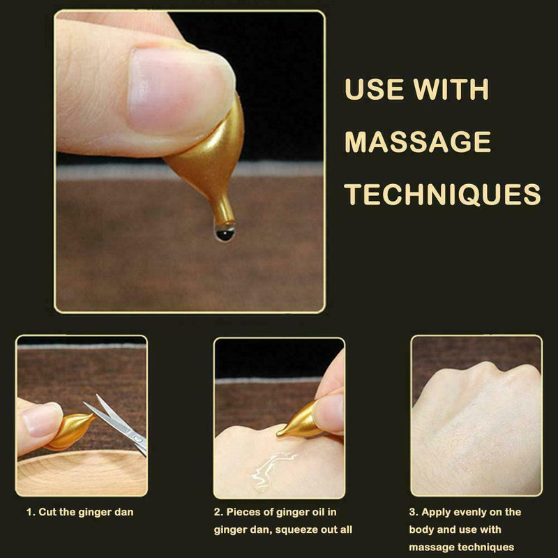 12 Capsules Belly DrainageGinger Oils Lymphatic Drainage Body O2G4