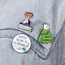 Chemical Beaker Chemistry Badge Cute Lapel Pin Brooches Badges Enamel Pin