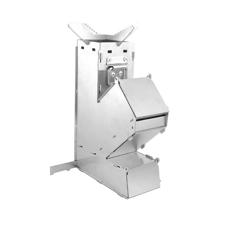 Outdoor Camping Firewood Stove Stainless Steel Picnic BBQ Detachable Furnace