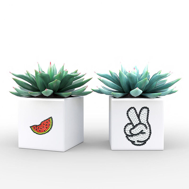 1 Set Mosaic Fridge Stickers Round Diamond Painting Stickers Craft Cup Deca