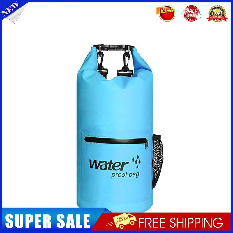 Waterproof Bucket Dry Bag Swimming Kayak Trekking Drift Sack (Blue 10L)