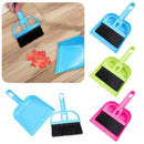 10pcs Mini Desktop Plastic Sweep Cleaning Brush Small Broom Dustpan(Green)