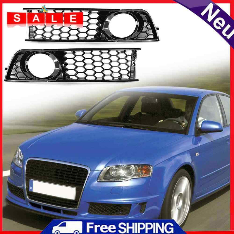 Front Bumper Bottom Side Fog Lights Lamp Grid Covers for A