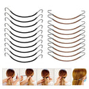 Durable Hairstyle Tools Ball Hair Hooks Set Elastic Line Hair Hooks (Black)