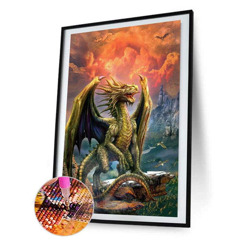 Full Round Diamond Painting Charizard DIY Handmade Room Decor Art Craft Gifts