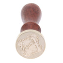 Retro Rose Pattern 26 Letter A-Z Alphabet DIY Wax Seal Stamp with Handle(F)