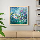 11CT Full Embroidery Daisy Bush Cotton Print Cross Stitch Kit Home Decoration