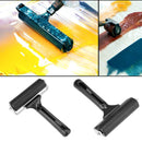 Black Rubber Roller Brush Rubber Roller DIY Painting Craft Tools(10cm) Newly
