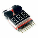 RC Lipo Battery Low Voltage Alarm 1S-8S Buzzer Indicator M5B2 LED Checker E7I7
