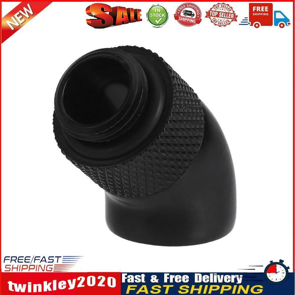 G1/4 Screw Thread 45 Degree Elbow Rotation Brass Connector Fitting(Black) Newly