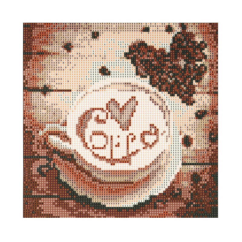 Full Drill Coffee 5D Diamond DIY Painting Craft Kit Home Decor Newly