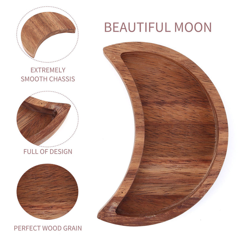 Moon Tray - Crystal Gemstones Storage and Organizer Tray Box Crescent Moon Bowl