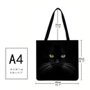 Garuru-Jidong Shopping Bag with Black Cat, 40 x 40 cm