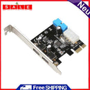 USB 3.0 PCI-E Expansion Card Adapter 2 Port USB Hub 20pin PCI Express Riser Card