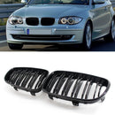 Black Double Slat Kidney Gloss Grill for  E82 Coupe E88 Cabriolet 1 Series