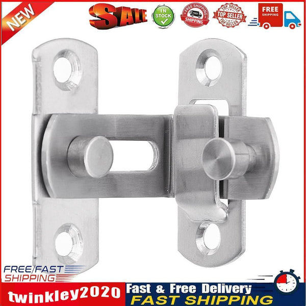 Stainless Steel Sliding Door Bolt Right Angle Home Safety Gate Bolt Lock Newly