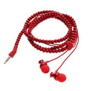 3.5mm Creative Bead Bracelet Metal Stereo Wired In-ear Earphone with Mic(2)