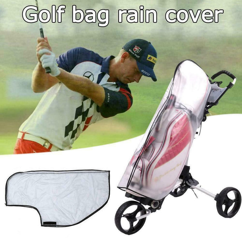 Portable Golf Bag Rain Cover Waterproof Protection Case PVC Ball Clubs K2A F7X0