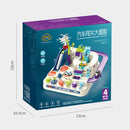 Track Adventure Racing Rail Car Inertia Slide Toys (Macaroon with 4 Cars) Newly