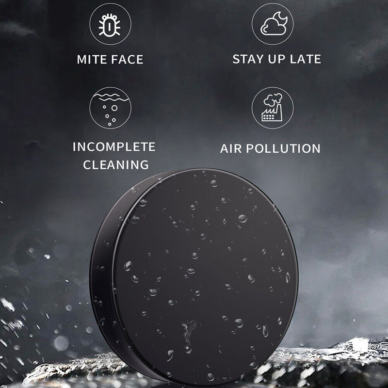 Handmade Bamboo Charcoal Soap Facial Deep Cleanser Bath Clean Grease Skin Care