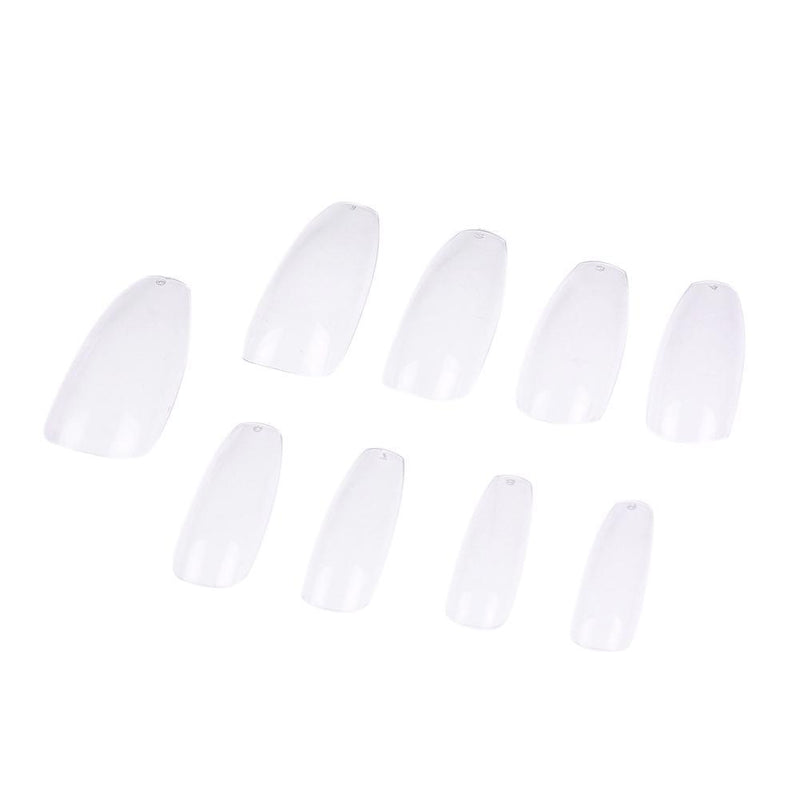 500pcs Pro False Nail Tips Square Head Full Cover Clear DIY Manicure Tips