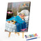 Granny and Cats Oil Paint By Numbers DIY Canvas Wall Picture Craft Home Decor